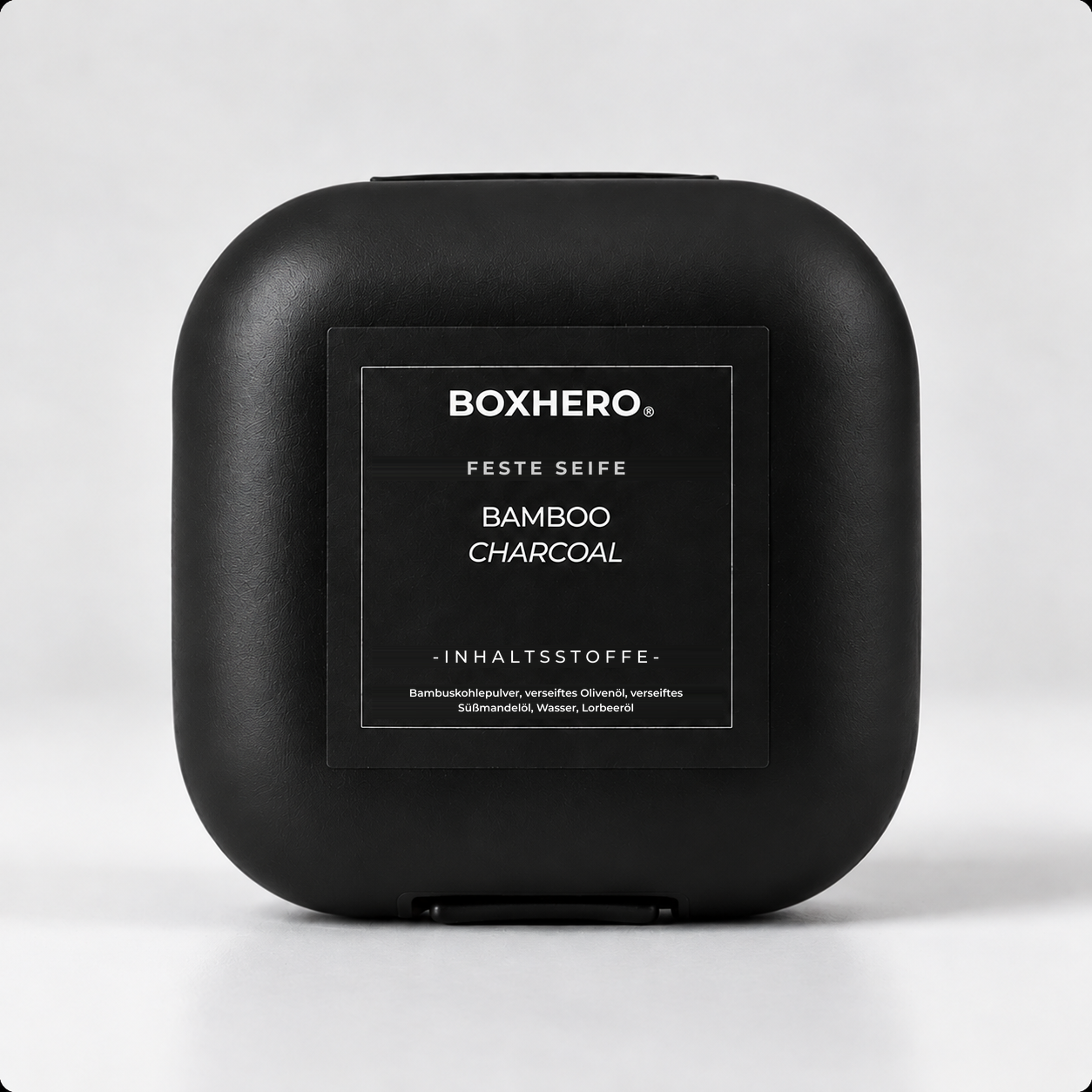 BOXHERO NATÜRLICHE FESTE SEIFE – MIT BAMBUSKOHLEPULVER