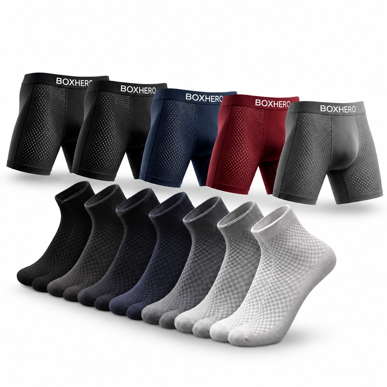 WIESN DEAL PACK – 5 BOXHERO BOXERSHORTS AUS BAMBUSFASER + 5 PAAR SOCKEN